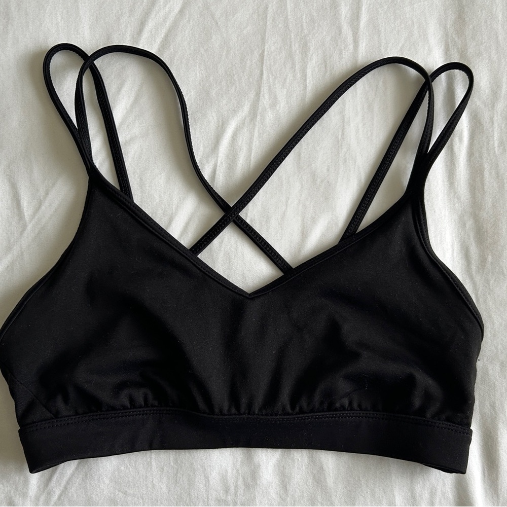 Old Navy Strappy Black V-Neck Sports Bralette